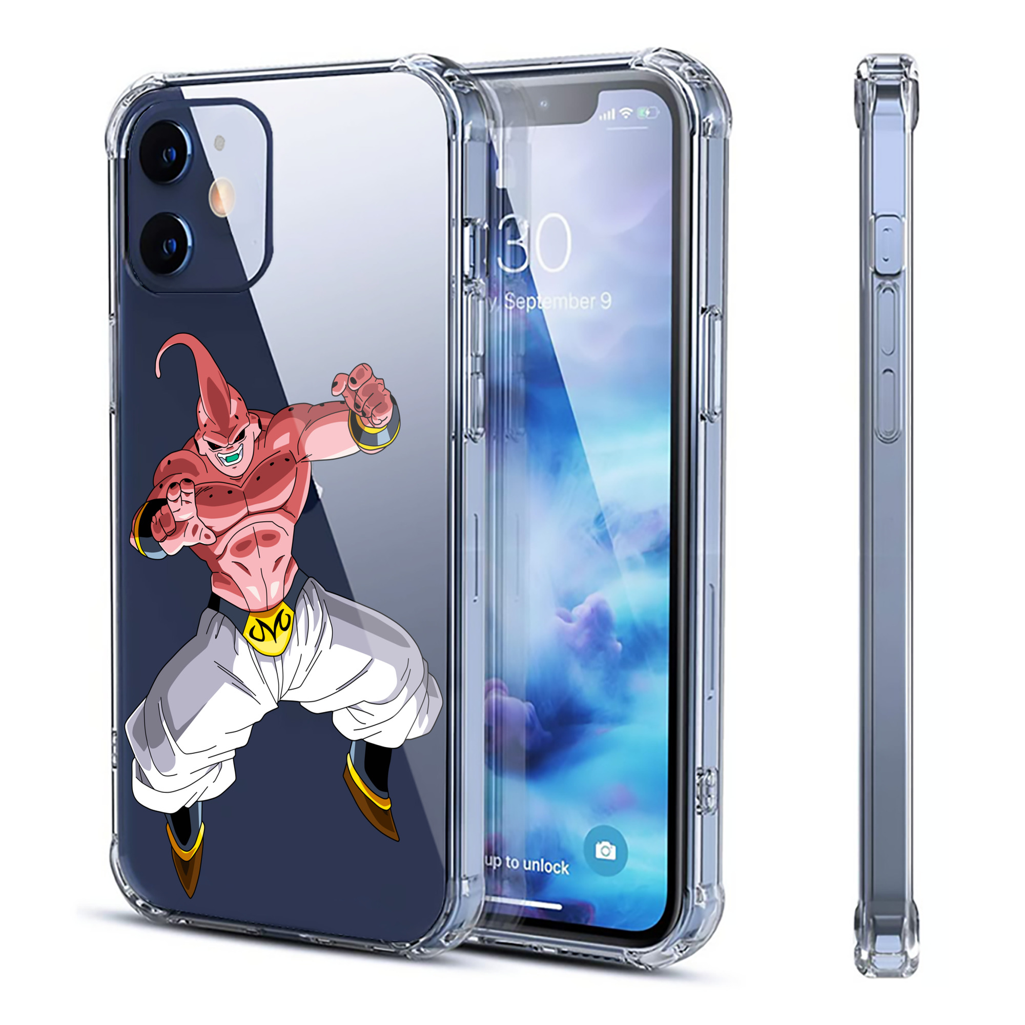 （画像用） ドラゴンボール 魔人ブウ DRAGON BALL Majin Buu 【iPhone 12シリーズ対応】透明スマホケース（クリアソフトケース）